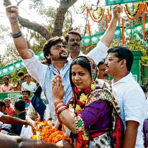 Anubhav Mohanty campaigns for BJD