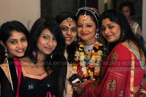 priya with oriya actresses at her marriage