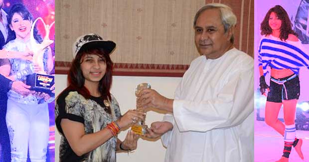 Alisha Behura with Odisha CM Naveen Patnaik