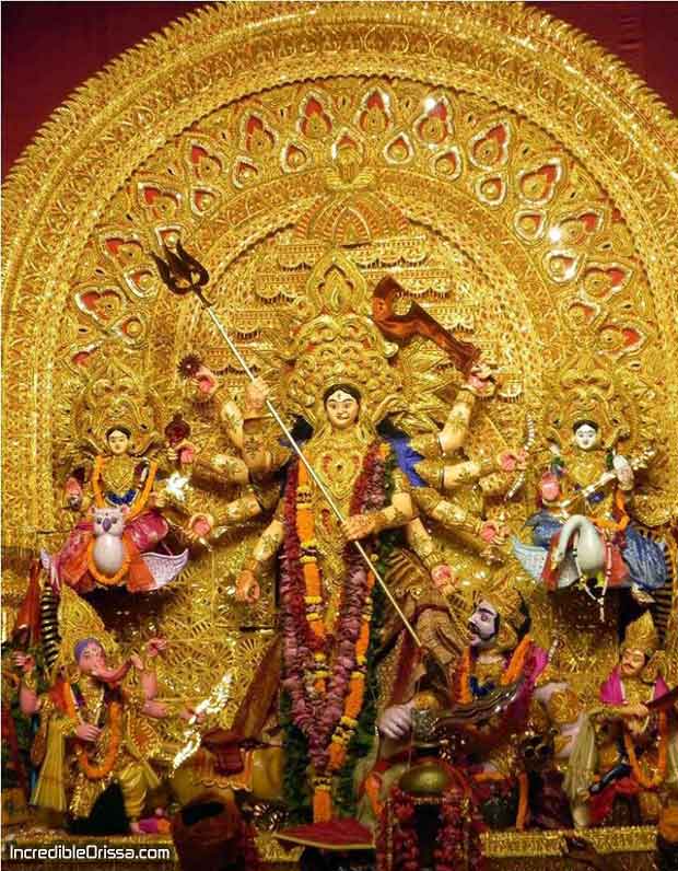 Jharpada Durga idol