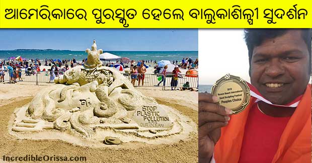 Sudarsan Pattnaik’s ‘Save our Ocean’ sand art wins prize in USA
